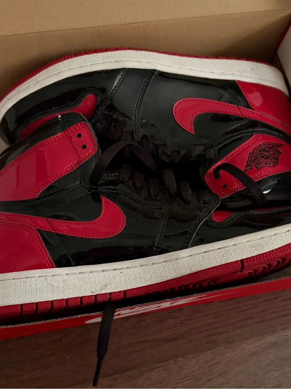 Jordan Black and Red High-Top Sneakers - Picture 8 of 8